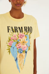 BLUSA T-SHIRT FIT FLORES PASSAROS 348417 FARM RIO